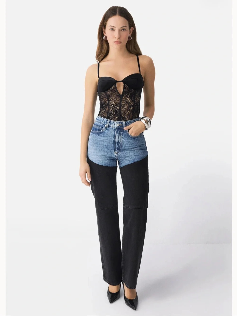 Two tone viral PIRAL jeans - Picture 4 of 5